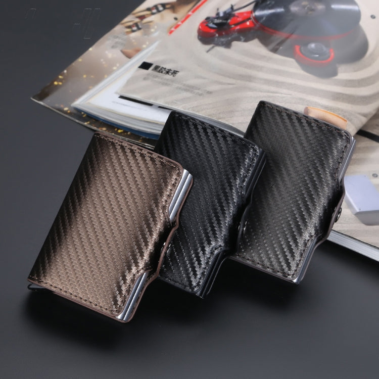 Baellerry K9172 RFID Double Aluminum Box Card Holder Automatic Pop-up Card Holder(Coffee) - Antimagnetic RFID Package by Baellerry | Online Shopping South Africa | PMC TechLife | Buy Now Pay Later Mobicred