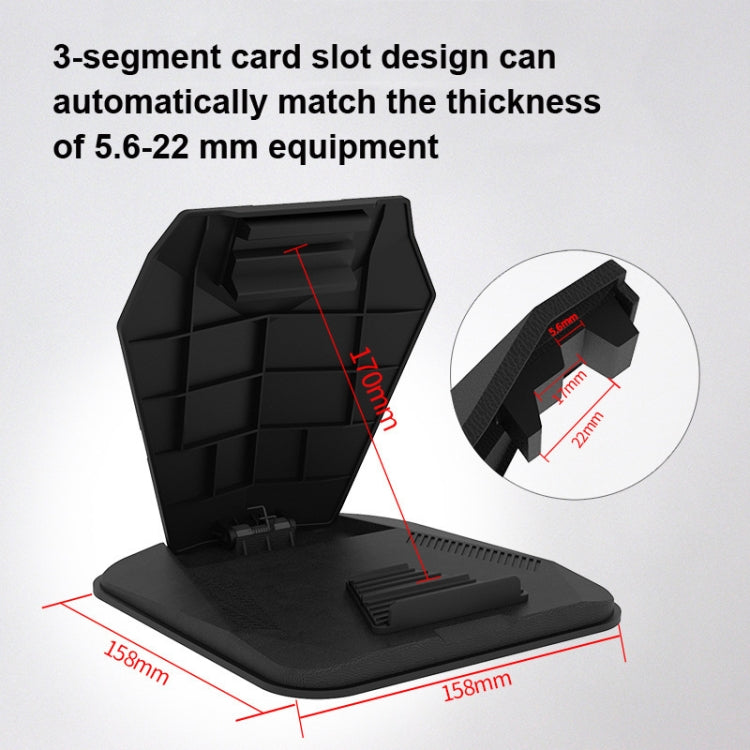 Car Sunshade Anti-Reflective Phone Tablet Holder Compatible with Folding Screen Phones(Matte Black) - Car Holders by PMC TechLife | Online Shopping South Africa | PMC TechLife