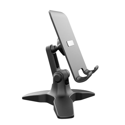 Portable Foldable Rotary Desktop Bracket Silicone Non-Slip Mobile Phone Bracket(Black) - Desktop Holder by PMC Jewellery | Online Shopping South Africa | PMC Jewellery