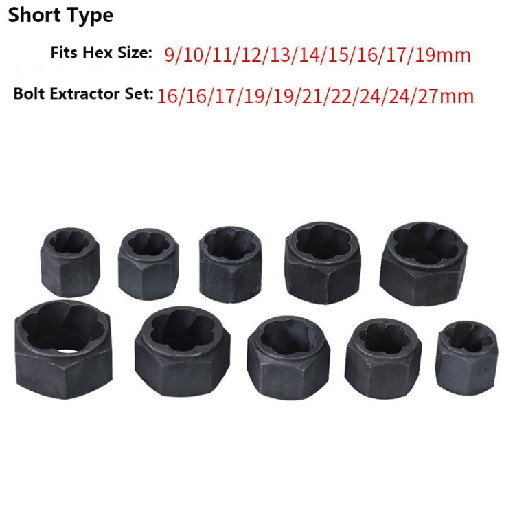 10 PCS / Set Nut Extractor Screw Removal Tool Break Wire Bolt Extractor High - Screws by PMC TechLife | Online Shopping South Africa | PMC TechLife
