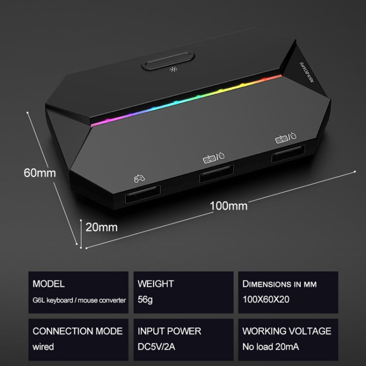 ZIYOU LANG G6L Gamepad To Keyboard Mouse Converter For Nintendo Switch / Xbox / PS4,Specification: Host + K15 + V1 + Red Pad - free shipping - PMC TechLife - Order now!