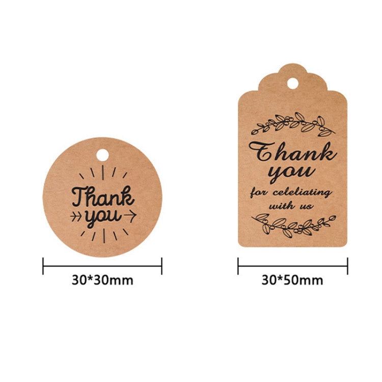 100pcs /Pack Kraft Paper Gift Tag With 20m Hemp Rope(L-02) - Gift Bags & Wrapping Supplies by PMC TechLife | Online Shopping South Africa | PMC TechLife