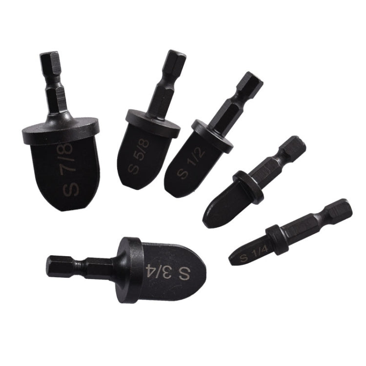 6 PCS / Set Straight Pipe Metal Reamer Hex Shank Electric Expander - Pipes & Fittings by PMC TechLife | Online Shopping South Africa | PMC TechLife