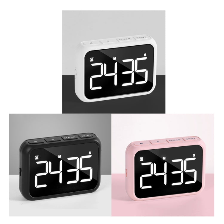 Rechargeable Large Screen LCD Electronic Timing Reminder Alarm Clock Kitchen Baking Timer(Black) - free shipping - PMC TechLife - Order now!