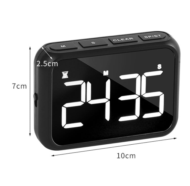 Rechargeable Large Screen LCD Electronic Timing Reminder Alarm Clock Kitchen Baking Timer(Black) - free shipping - PMC TechLife - Order now!
