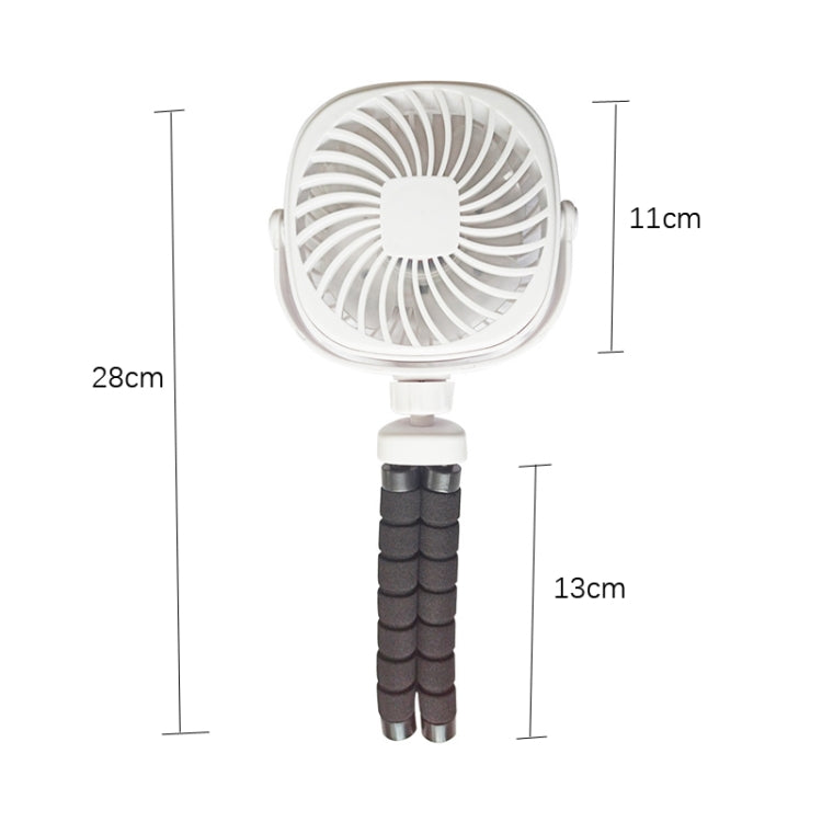 Octopus Stroller Deformation Fan Desktop Portable Handheld USB Small Fan, Colour: 1200mAh Black - free shipping - PMC TechLife - Order now!
