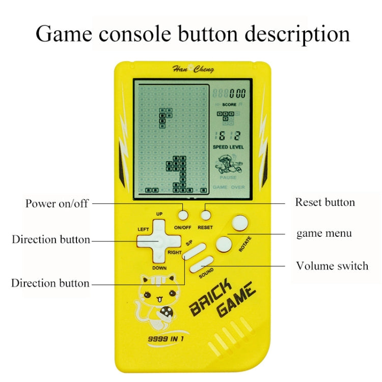 Large Screen Retro Children Handheld Game Console(Yellow) - Pocket Console by PMC TechLife | Online Shopping South Africa | PMC TechLife