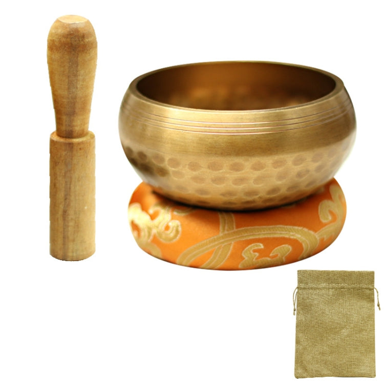 Buddha Sound Bowl Yoga Meditation Copper Bowl, Size: Diameter 8.5cm(Bowl+Mat+Wooden Stick+Linen Bag) - Incense Burner & Sound bowls by PMC Jewellery | Online Shopping South Africa | PMC Jewellery