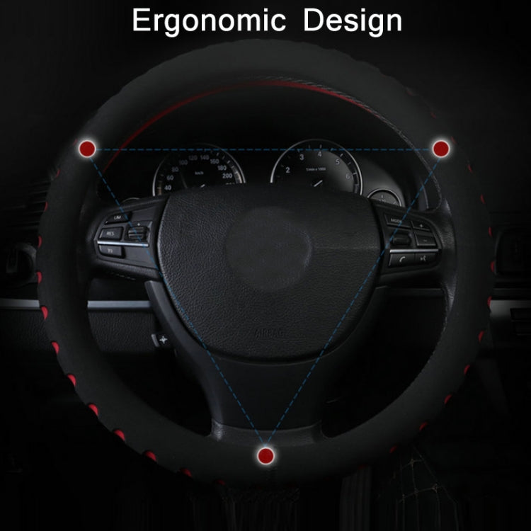 Sports Punched EVA Car Steering Wheel Cover, Size: 38cm(Red) - Steering Wheel Accessories by PMC TechLife | Online Shopping South Africa | PMC TechLife
