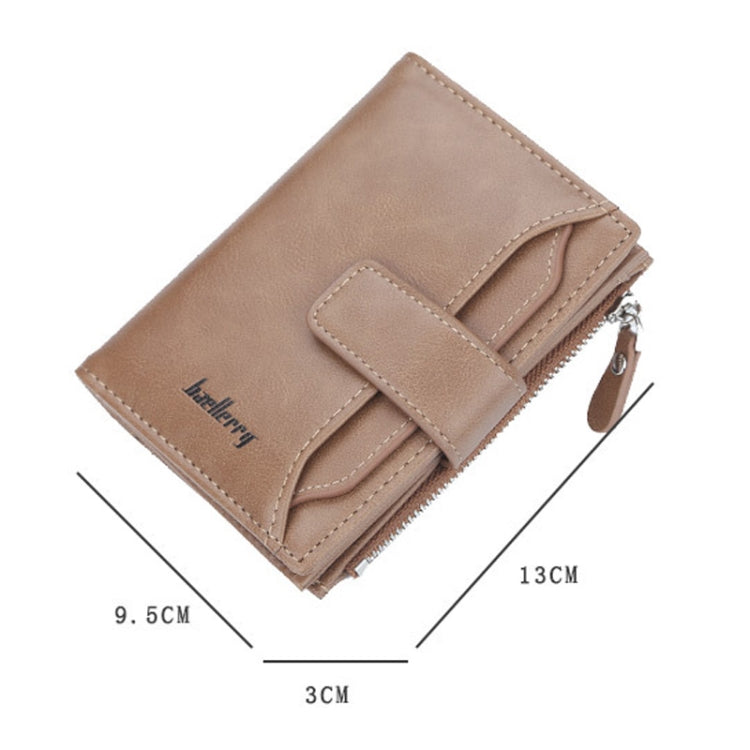 Baellerry D3218 Men Short Multi-Card Slot Zipper Wallet Large Capacity Card Holder(Black) - Wallets by Baellerry | Online Shopping South Africa | PMC TechLife | Buy Now Pay Later Mobicred