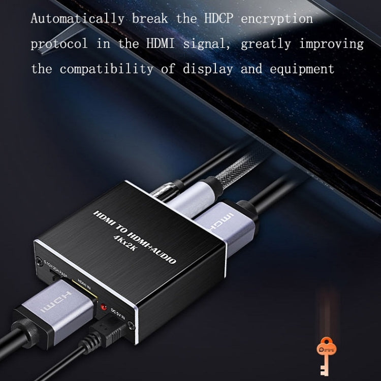 HDMI TO HDMI+AUDIO Audio Separator(Black) - Splitter by PMC TechLife | Online Shopping South Africa | PMC TechLife