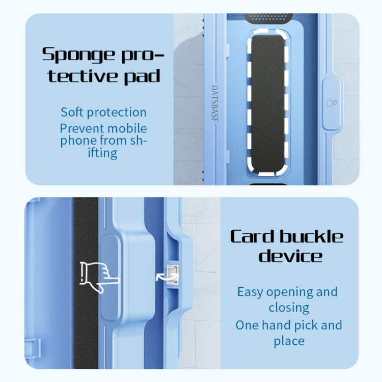 Oatsbasf  Bathroom Waterproof Phone Case Holder Shower Phone Box Wall Mount Phone Holder(Blue) - free shipping - PMC TechLife - Order now!