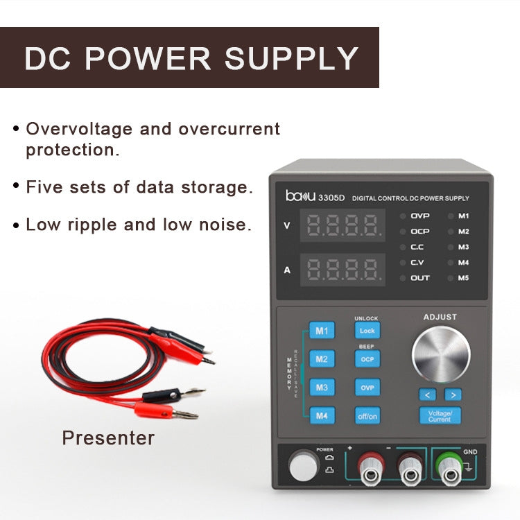 BAKU BA-3305D 5A/30V CNC DC High Power Supply(US Plug) - free shipping - PMC TechLife - Order now!