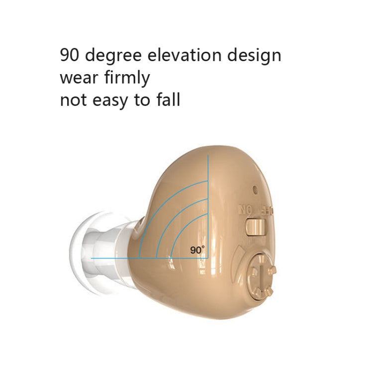 Elderly Sound Amplifier Portable Ear Canal Rechargeable Hearing Aid, Specification: EU Plug(Skin Color) - Hearing Aids by PMC TechLife | Online Shopping South Africa | PMC TechLife