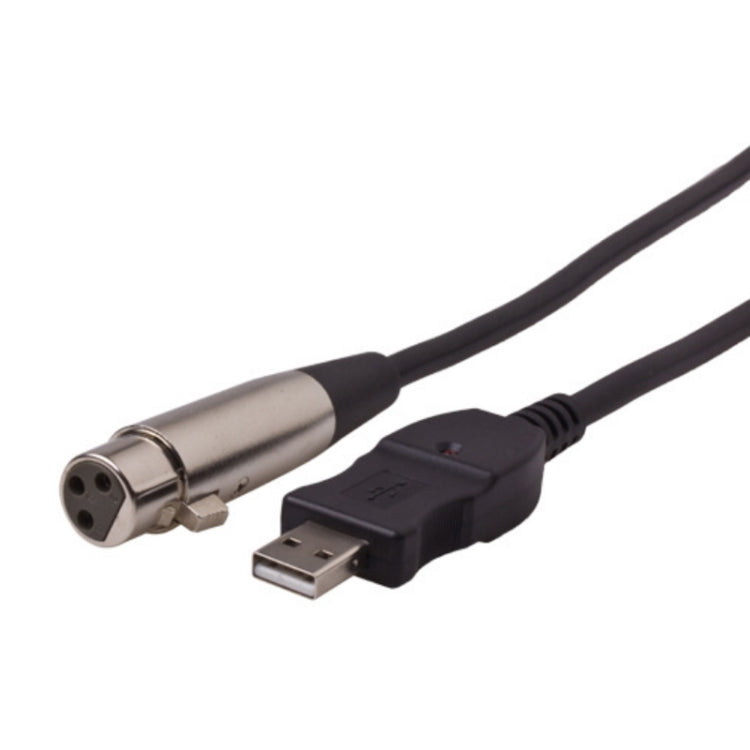 3m Microphone Connection Computer Cable USB To XLR(Black) - Microphone Audio Cable & Connector by PMC TechLife | Online Shopping South Africa | PMC TechLife