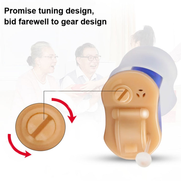 Battery Type Digital Noise Reduction Hearing Aid Elderly Sound Amplifier(White Left Ear) - Hearing Aids by PMC TechLife | Online Shopping South Africa | PMC TechLife