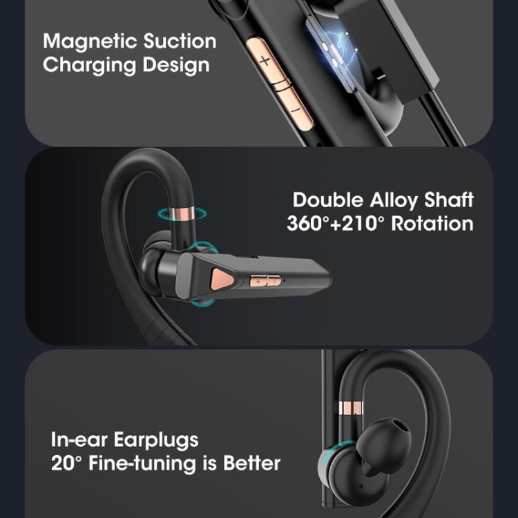 Bluetooth ENC Call Noise Reduction Hanging Earphones, Style: Qualcomm Chip Single Earphone - Bluetooth Earphone by PMC Jewellery | Online Shopping South Africa | PMC Jewellery