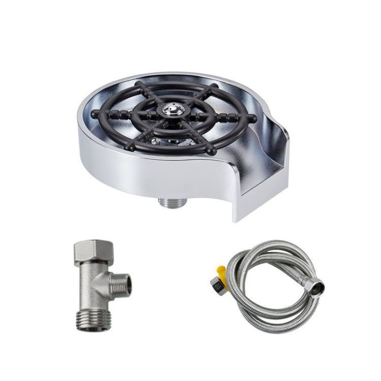 Automatic Faucet High Pressure Spray Washer, Style: Silver+Soft Hose+G1/2 Three-way - Faucets & Accessories by PMC TechLife | Online Shopping South Africa | PMC TechLife