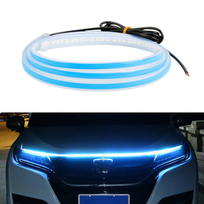 Car LED Streamer Decorative Hood Atmosphere Lights, Style: Monochrome Ice Blue Light(1.5m) - Decorative Lights by PMC Jewellery | Online Shopping South Africa | PMC Jewellery