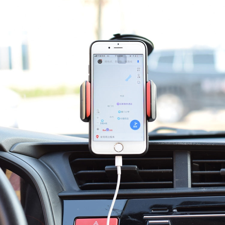 2 PCS Suction Cup Long Soft Hose Windshield Car Mobile Phone Clip Bracket(Yellow Box Packaging) - Car Holders by PMC TechLife | Online Shopping South Africa | PMC TechLife