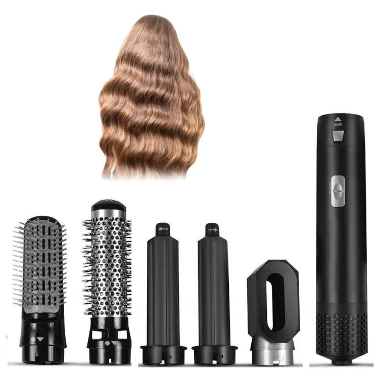 5-in-1 Hot-air Comb Automatic Straightening Dual-purpose Hair Dryer Black(US Plug) - Hair Curler by PMC TechLife | Online Shopping South Africa | PMC TechLife
