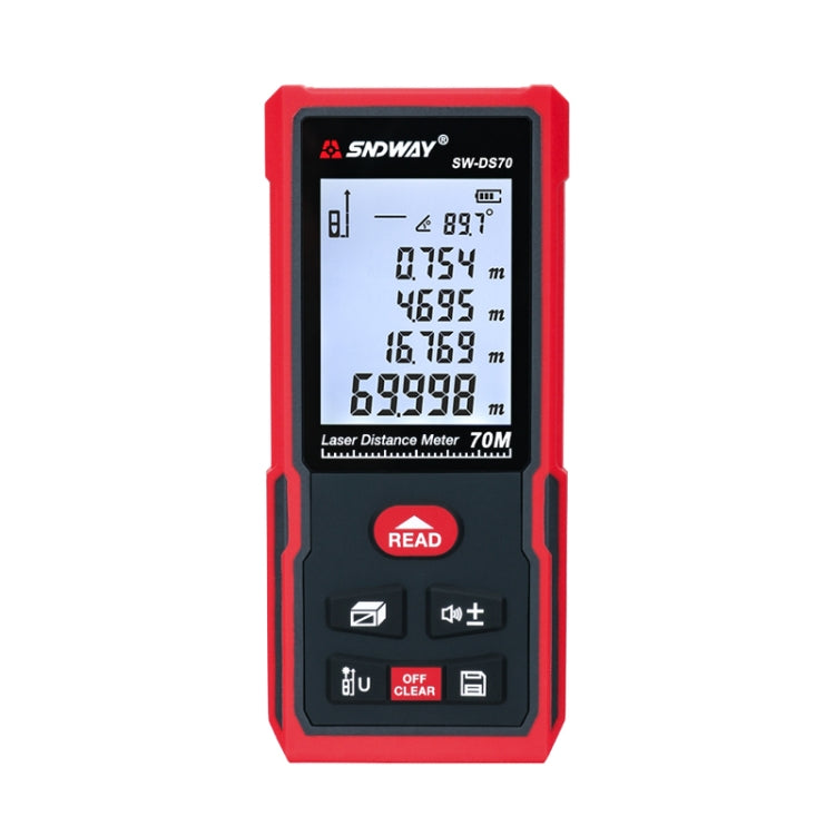 SNDWAY SW-DS70 Handheld Laser Rangefinder Infrared Laser Ruler, Distance: 70m - free shipping - PMC TechLife - Order now!