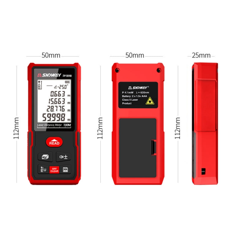 SNDWAY SW-DS70 Handheld Laser Rangefinder Infrared Laser Ruler, Distance: 70m - free shipping - PMC TechLife - Order now!