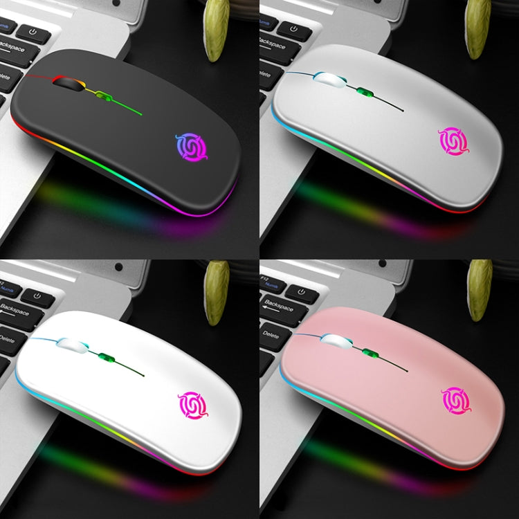 K-Snake BM110 RGB Lighting Effect Wireless Bluetooth Mouse(Silver) - Wireless Mice by K-Snake | Online Shopping South Africa | PMC Jewellery