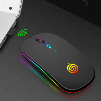 K-Snake BM110 RGB Lighting Effect Wireless Bluetooth Mouse(Silver) - Wireless Mice by K-Snake | Online Shopping South Africa | PMC Jewellery