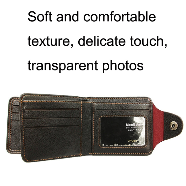 MenBense Men Multi-Card 2 Fold Short Wallet Carrying Card Case(Brown) - Wallets by MenBense | Online Shopping South Africa | PMC TechLife | Buy Now Pay Later Mobicred