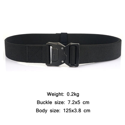 Outdoor Casual Lightning Buckle Men Elastic Belt, Length: 125cm(Black) - Belts by PMC Jewellery | Online Shopping South Africa | PMC Jewellery