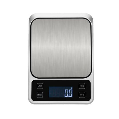 Stainless Steel Food Baking Scale Small Bench Scale Kitchen Electronic Scale English 3kg/0.1g - Kitchen Scales by PMC Jewellery | Online Shopping South Africa | PMC Jewellery