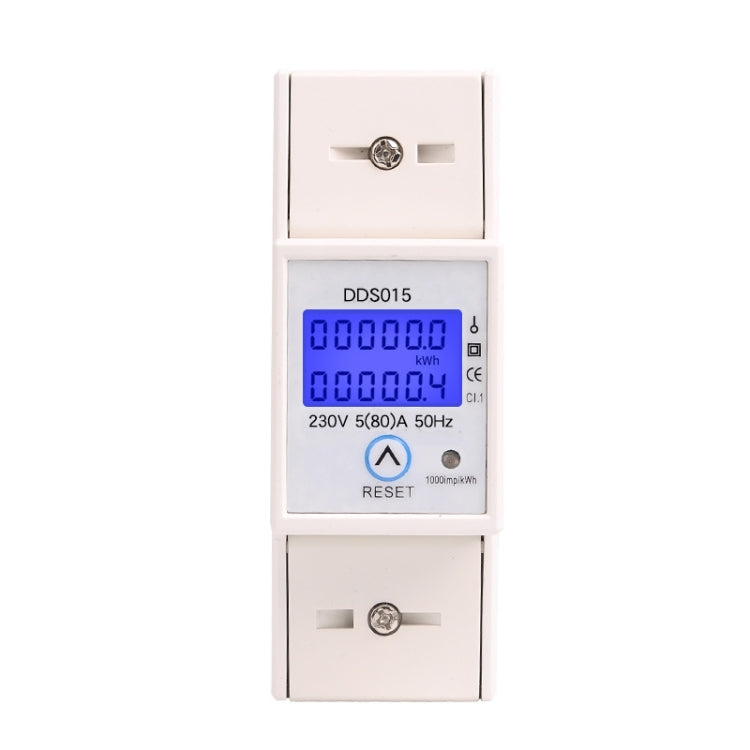 SINOTIMER DDS015 Backlight Display Single-phase Household Rail Energy Meter 5-80A 230V - Current & Voltage Tester by SINOTIMER | Online Shopping South Africa | PMC TechLife | Buy Now Pay Later Mobicred