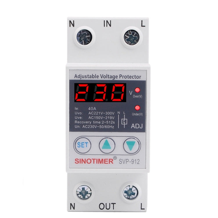 SINOTIMER SVP-912 Adjustable Self-resetting Intelligent Under-voltage Protector, Current: 40A - Other Tester Tool by SINOTIMER | Online Shopping South Africa | PMC TechLife | Buy Now Pay Later Mobicred