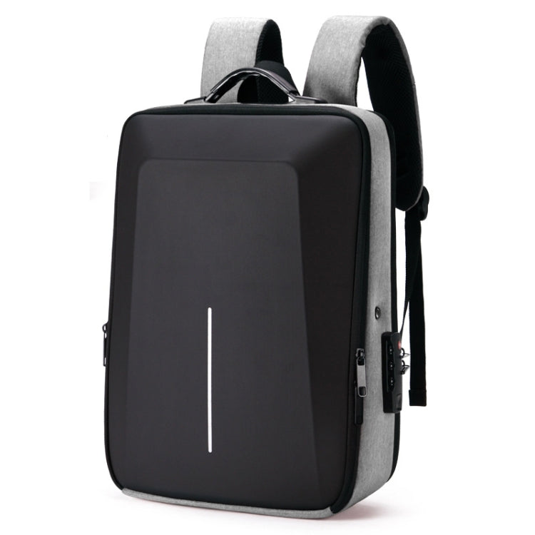Hard Shell Backpack Alloy Frame Anti-Theft Computer Bag For Men, Color: 8003 Gray - Backpack by PMC TechLife | Online Shopping South Africa | PMC TechLife | Buy Now Pay Later Mobicred