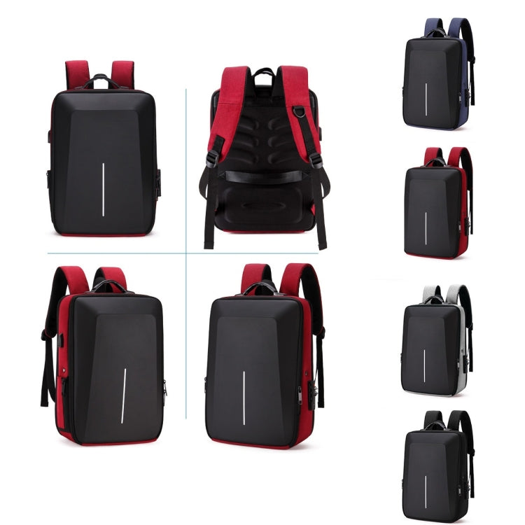 Hard Shell Backpack Alloy Frame Anti-Theft Computer Bag For Men, Color: 8003 Gray - Backpack by PMC TechLife | Online Shopping South Africa | PMC TechLife | Buy Now Pay Later Mobicred