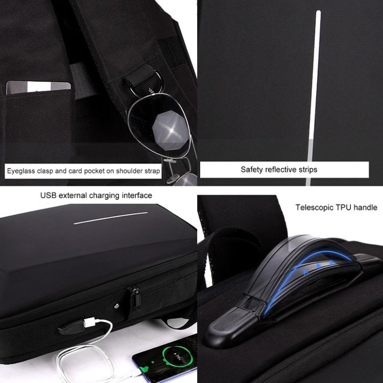 Hard Shell Backpack Alloy Frame Anti-Theft Computer Bag For Men, Color: 8003 Gray - Backpack by PMC TechLife | Online Shopping South Africa | PMC TechLife | Buy Now Pay Later Mobicred