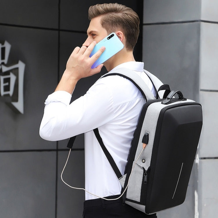 Hard Shell Backpack Alloy Frame Anti-Theft Computer Bag For Men, Color: 8003 Gray - Backpack by PMC TechLife | Online Shopping South Africa | PMC TechLife | Buy Now Pay Later Mobicred