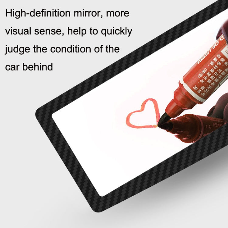 CZC-255 Carbon Fiber Indoor Rearview Mirror Modified Suction Cup Endoscope Auxiliary Mirror(White Mirror) - Interior Mirrors by PMC TechLife | Online Shopping South Africa | PMC TechLife