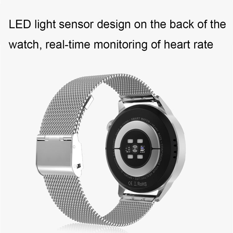 Wearkey DT4+ 1.36 Inch HD Screen Smart Call watch with NFC Function, Color: Silver Steel - free shipping - PMC TechLife - Order now!