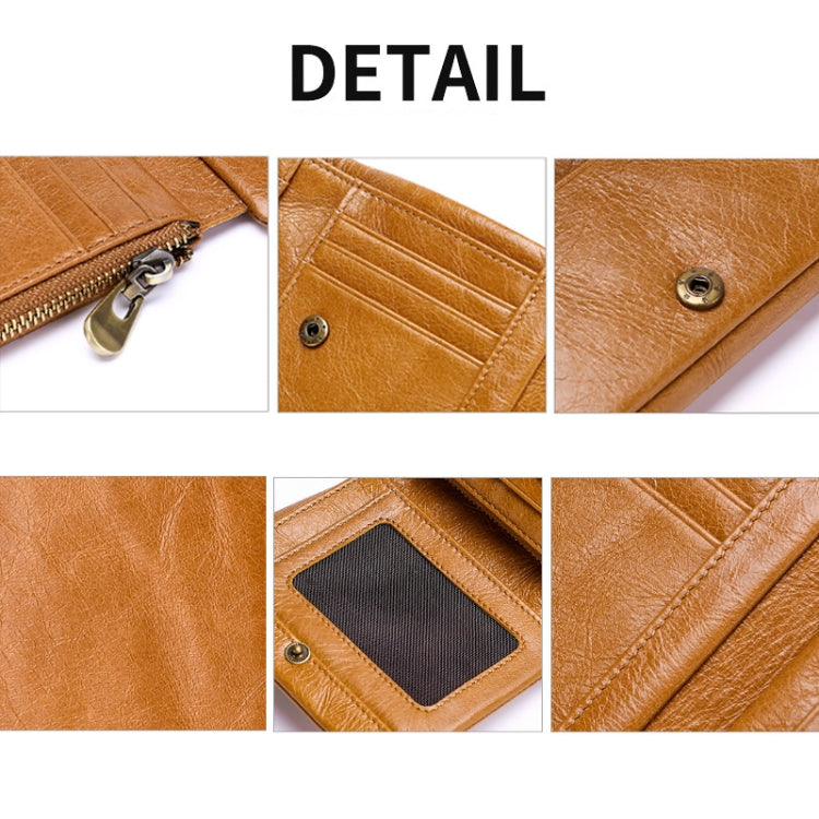 TP-191 RFID Multifunctional Tri-Fold Retro Men Genuine Leather Wallet(Brown) - Antimagnetic RFID Package by PMC TechLife | Online Shopping South Africa | PMC TechLife | Buy Now Pay Later Mobicred