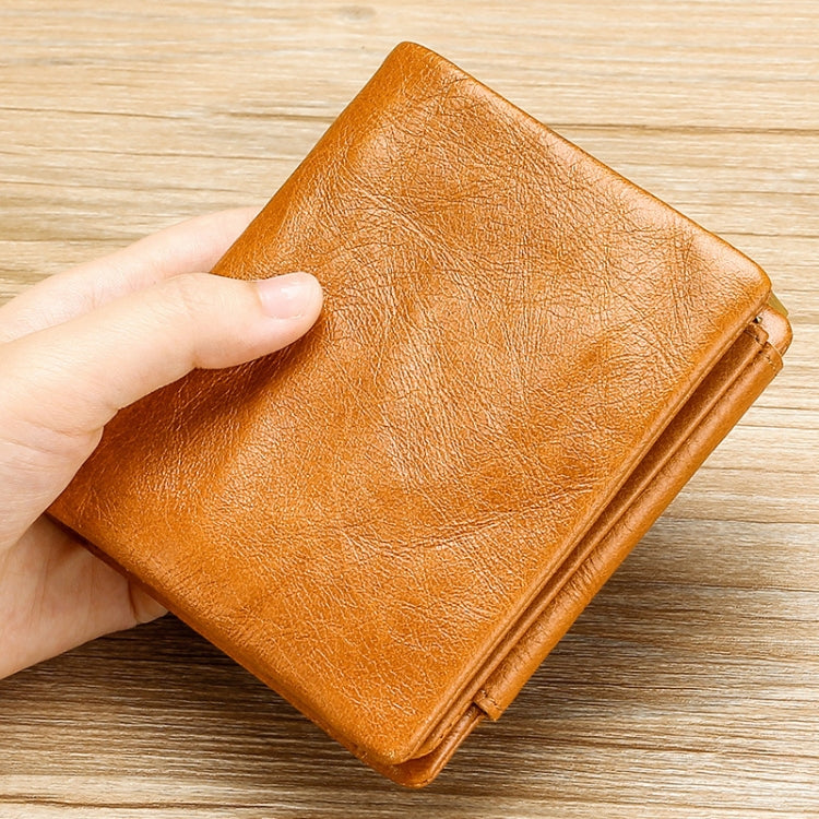 TP-191 RFID Multifunctional Tri-Fold Retro Men Genuine Leather Wallet(Brown) - Antimagnetic RFID Package by PMC TechLife | Online Shopping South Africa | PMC TechLife | Buy Now Pay Later Mobicred