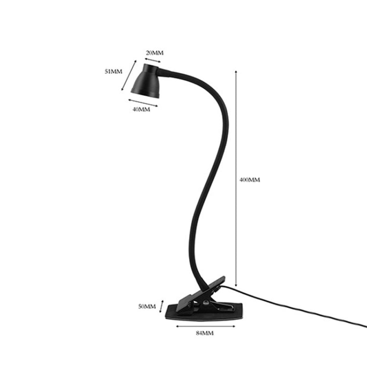 668A001 USB 360 Degree Bend Hose Desk Lamp, Spec: Black Two-speed Dimming -  by PMC TechLife | Online Shopping South Africa | PMC TechLife