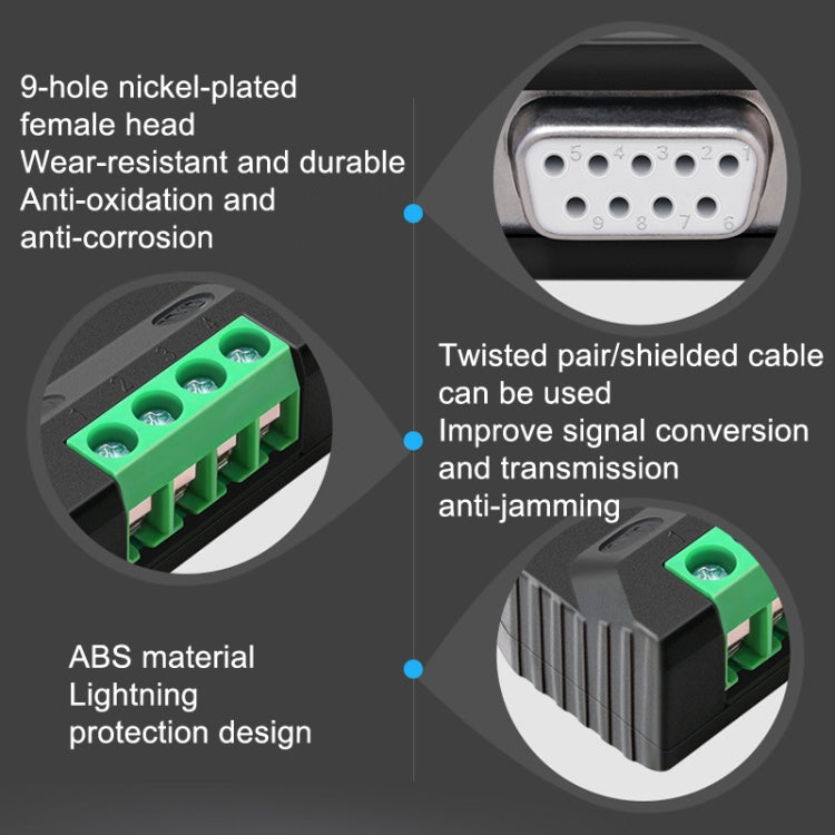 DTECH DT-9001 Industrial Grade Lightning And Surge Protection RS232 To 485 Converter - Sockets Adapters Accessories by DTECH | Online Shopping South Africa | PMC TechLife | Buy Now Pay Later Mobicred