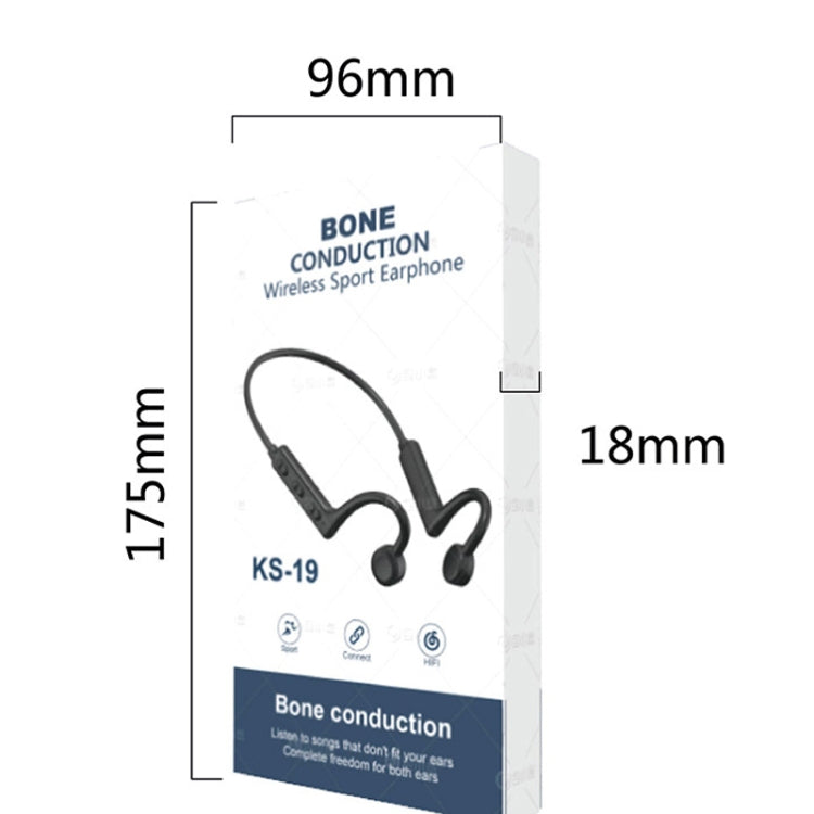 KS-19 Bluetooth Headset Sound Conducting Hanging Neck Business Headphones(Black) - Neck-mounted Earphone by PMC TechLife | Online Shopping South Africa | PMC TechLife