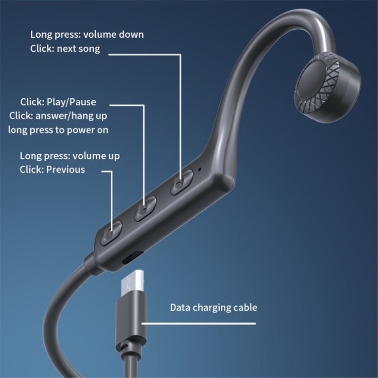 KS-19 Bluetooth Headset Sound Conducting Hanging Neck Business Headphones(Black) - Neck-mounted Earphone by PMC TechLife | Online Shopping South Africa | PMC TechLife