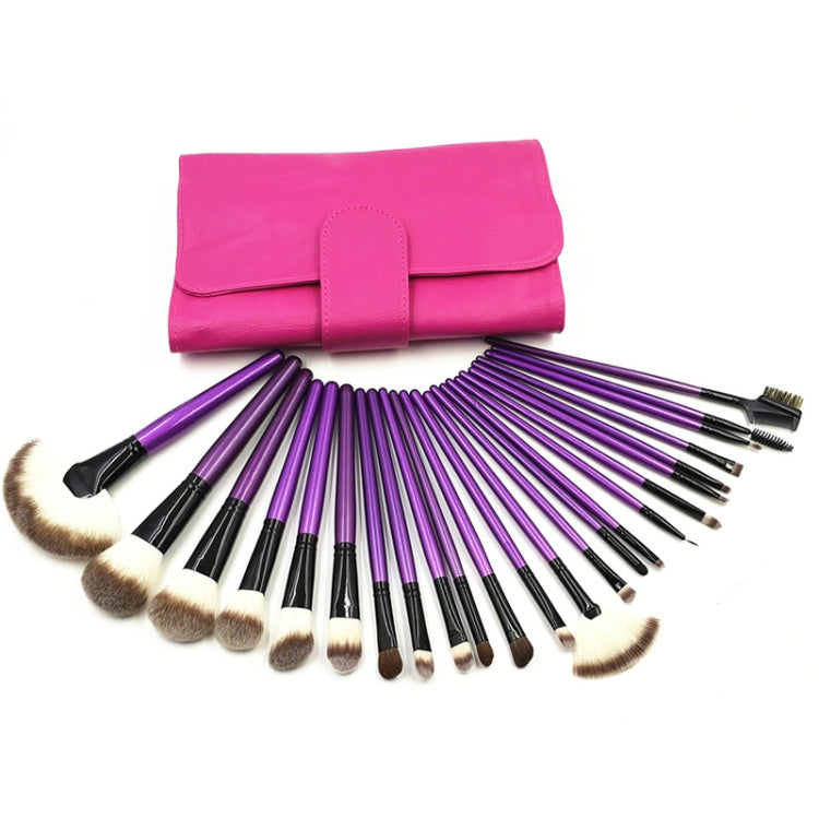 24 PCS / Set Beauty Makeup Brushes Tools Kit(Purple) - Makeup Brushes by PMC Jewellery | Online Shopping South Africa | PMC Jewellery