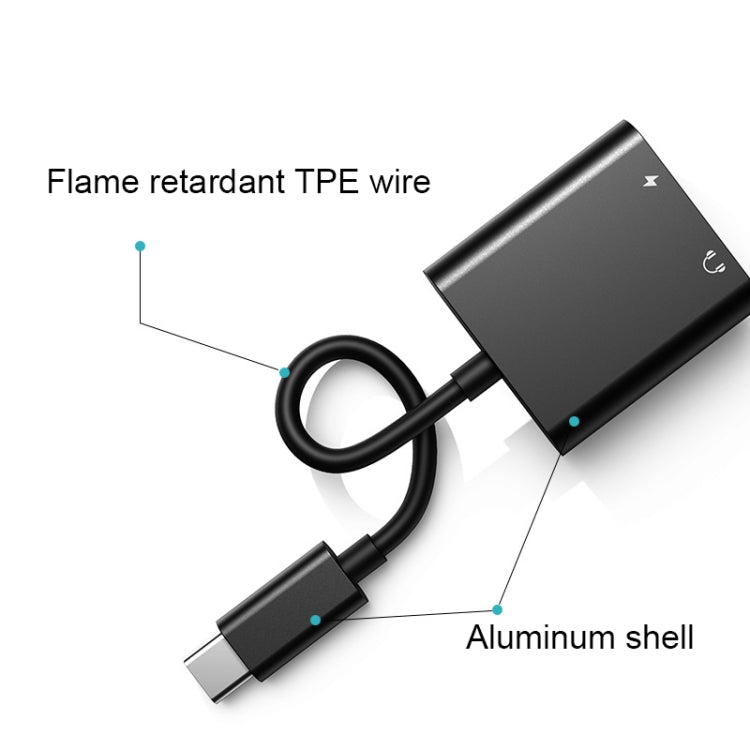 2 In 1 Type-C/USB-C PD 60W Digital Audio Adapter, Spec: 2-Type-C (Black) - Type-C Adapter by PMC Jewellery | Online Shopping South Africa | PMC Jewellery