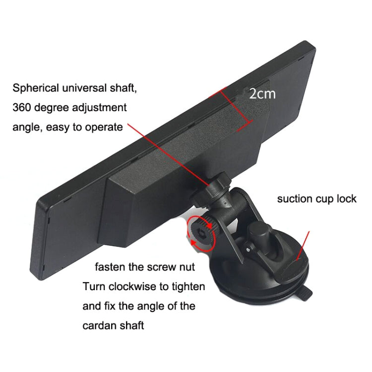 CZC-255 Car Glue Injection Suction Cup Carbon Fiber Rearview Mirror(Blue Mirror) - Interior Mirrors by PMC TechLife | Online Shopping South Africa | PMC TechLife