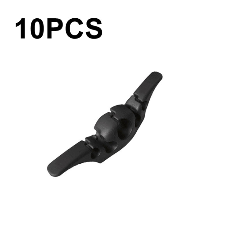 10 PCS Data Cable Storage Winding Wire Organizer(5 Holes Black) - Cable Organizer by PMC TechLife | Online Shopping South Africa | PMC TechLife | Buy Now Pay Later Mobicred